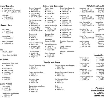 Bobbies Bakery - Menu - Bakeries Near Me - Tuscaloosa, Alabama