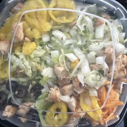 Tubby's - This is all the chicken you get on a chicken salad .