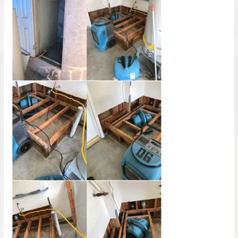 Greater Valley Services - Drying of a water heater stand due to the heater leaking for a few days . - Damage Restoration Near Me