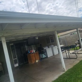 ABI Construction - Back porch seamless rain gutters. - Roofing Near Me - Los Angeles, California ABI Construction - Back porch seamless rain gutters. - Roofing Near Me - Los Angeles, California