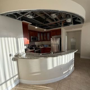Nailed It Drywall - Before - kitchen ceiling. - Drywall Installation & Repair Near Me