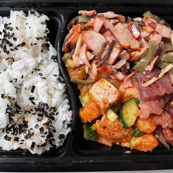 Seattle Fish Guys - Salmon and Shoyu Ahi Tuna Poke Bowl - Seafood Markets Near Me - Seattle, Washington Seattle Fish Guys - Salmon and Shoyu Ahi Tuna Poke Bowl - Seafood Markets Near Me - Seattle, Washington