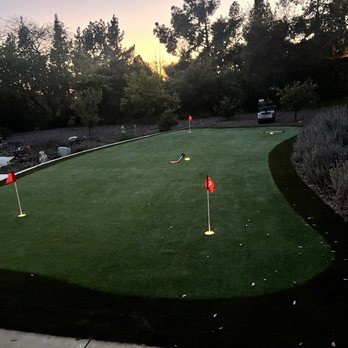 Allstate Landscape Services - Finished turf at night with lighted cups - Landscaping Near Me - Canyon Country, California Allstate Landscape Services - Finished turf at night with lighted cups - Landscaping Near Me - Canyon Country, California