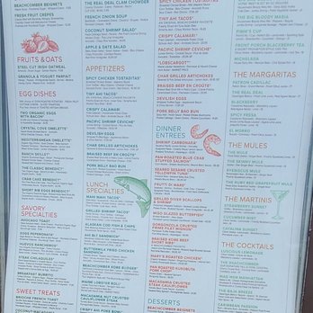 The Beachcomber - Menu 3-12-23 - Seafood Near Me - Newport Beach, California The Beachcomber - Menu 3-12-23 - Seafood Near Me - Newport Beach, California