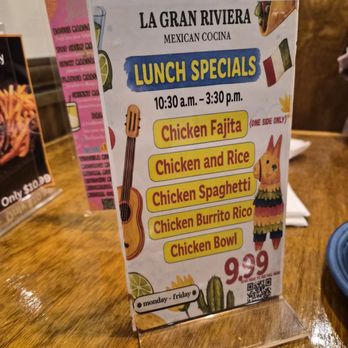 La Gran Riviera - Menu specials - New Mexican Cuisine Near Me - Pelham, Alabama La Gran Riviera - Menu specials - New Mexican Cuisine Near Me - Pelham, Alabama