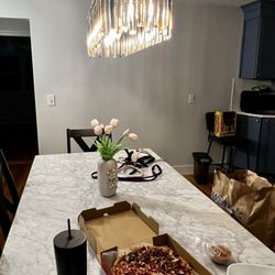 Four Brothers Pizzeria & Restaurant - Ordered half buffaque and half pulled pork, small pizza