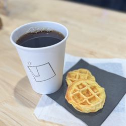ALL THAT JAVA - QUAFFLE and a coffee to go! QUICHE + WAFFLE = QUAFFLE