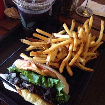 Grassburger - Really good vegan black bean and quinoa burger with fresh lettuce, tomato, onion, and pickles. - Burgers Near Me - Albuquerque, New Mexico Grassburger - Really good vegan black bean and quinoa burger with fresh lettuce, tomato, onion, and pickles. - Burgers Near Me - Albuquerque, New Mexico