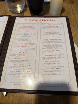 Menu photo 1 Sunnyside Pizzeria Atlanta, GA Menu photo 1 Sunnyside Pizzeria Atlanta, GA