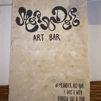 Meander Art Bar - Menu Front - Burgers Near Me - Baltimore, Maryland Meander Art Bar - Menu Front - Burgers Near Me - Baltimore, Maryland