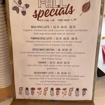 Nova Coffee - Fall Specials - Coffee & Tea Near Me - Portland, Oregon Nova Coffee - Fall Specials - Coffee & Tea Near Me - Portland, Oregon