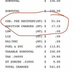 Hertz Rent A Car - What's with the fees ?!?