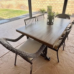 Good Vibes Exterior Home Cleaning - Freshly cleaned patio and patio furniture in Beaumont, CA.