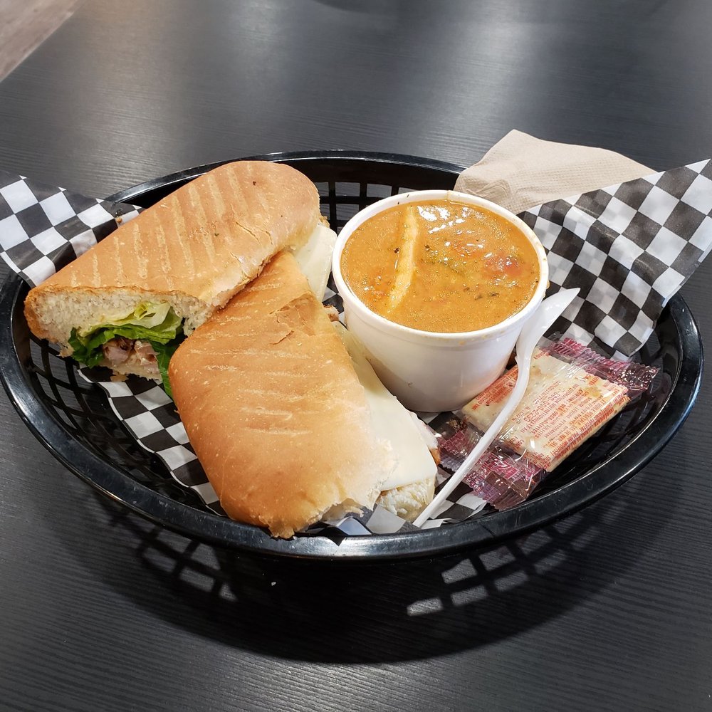 The CrateHouse - The Cajun Sandwich $10.00 and a cup of ravioli sausage soup $4.00. - Delis Near Me - Moosomin, Saskatchewan The CrateHouse - The Cajun Sandwich $10.00 and a cup of ravioli sausage soup $4.00. - Delis Near Me - Moosomin, Saskatchewan