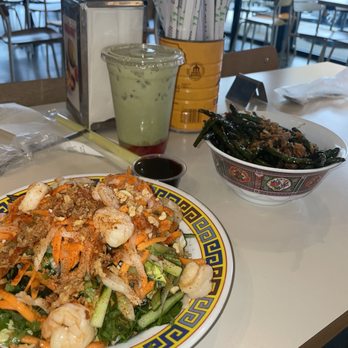 Tin Drum Asian Kitchen & Boba Tea Bar - Decatur - Strawberry Tea  Saigon Salad Cantonese Chili Long Bean - Pan Asian Near Me - Decatur, Georgia