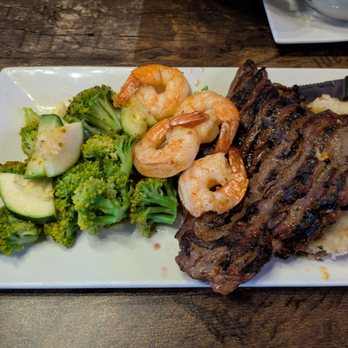 The Bench Bar & Grill - Steak and Shrimp entree - Sports Bars Near Me - Stony Brook, New York The Bench Bar & Grill - Steak and Shrimp entree - Sports Bars Near Me - Stony Brook, New York
