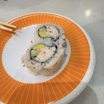 Ninja Revolving Sushi - R-California Roll (he ate one before I could get a photo - Japanese Near Me - Arlington, Texas