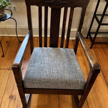 Bridgeton Hill Custom Upholstery - Finished seat cover. - Furniture Reupholstery Near Me - Upper Black Eddy, Pennsylvania Bridgeton Hill Custom Upholstery - Finished seat cover. - Furniture Reupholstery Near Me - Upper Black Eddy, Pennsylvania