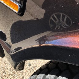 Burn mark on driver's side fender Burn mark on driver's side fender