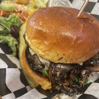 Louie’s On Main - Mushroom Swiss burger - Burgers Near Me - Garden Grove, California Louie’s On Main - Mushroom Swiss burger - Burgers Near Me - Garden Grove, California