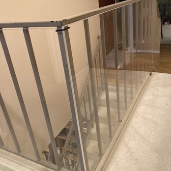 Rightway Glazing - Plexiglass curtain along stairs - Glass & Mirrors Near Me