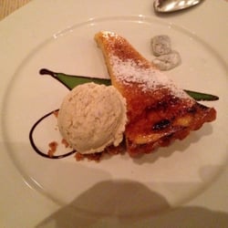 Eight Point Two Restaurant - Coconut date brûlée tart with vanilla Ice cream