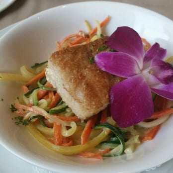 Bellatrix Restaurant - Sea Bass crusted with macadamia nuts - New American Near Me - Palm Desert, California