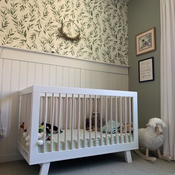 Total Service Wallcovering - Nursery accent wall. - Wallpapering Near Me Total Service Wallcovering - Nursery accent wall. - Wallpapering Near Me
