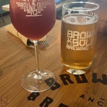 Brown Soul Brewing - House Sangria and Quiero Maíz.  Didn't have a picture of the camarones. - Restaurants Near Me - South Gate, California