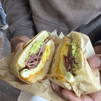 Matching Half Cafe - Bacon Egg Ciabatta - Coffee & Tea Near Me - San Francisco, California