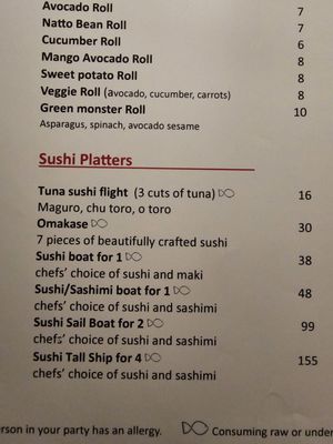 Menu photo 7 Hanami Sushi Bar & Grill Belmont, MA