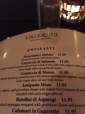 Menu photo 8 Valerio's Restaurant Cleveland, OH