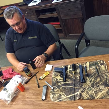 Inland Firearms Training - Handgun cleaning demonstration. I was lucky enough to be a "volunteer." :-) - Firearm Training Near Me - Riverside, California Inland Firearms Training - Handgun cleaning demonstration. I was lucky enough to be a "volunteer." :-) - Firearm Training Near Me - Riverside, California