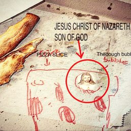 Pizza Christ appearing to me representation Pizza Christ appearing to me representation