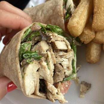 Jamrock Cuisine - Jerk Wrap with Yuca fries - Caribbean Near Me - Miami, Florida