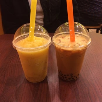 Bubble Tea Café - Passion fruit smoothie with lychee jelly and thai tea with bubbles. - Coffee & Tea Near Me - Rockville, Maryland Bubble Tea Café - Passion fruit smoothie with lychee jelly and thai tea with bubbles. - Coffee & Tea Near Me - Rockville, Maryland