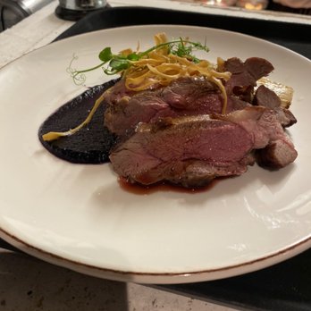 The Clock N8 - Spring Lamb violet carrot purée - Modern European Near Me - London, XGL The Clock N8 - Spring Lamb violet carrot purée - Modern European Near Me - London, XGL
