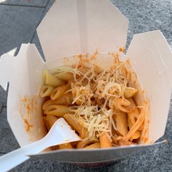 Bocca - Penne with bacon and spicy red cream sauce