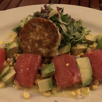 Coastal Kitchen - Crab Cake Salad! With real big chunks of crabs! I will order this next time as my appetizer!! - New American Near Me - Dana Point, California