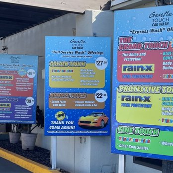 Gentle Touch Car Wash - Menu - Car Wash Near Me - San Diego, California