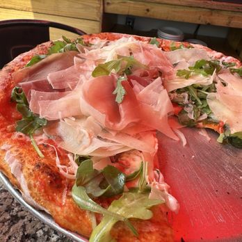 Wood & Fire - Prosciutto and Arugula Pizza - Pizza Near Me - Delray Beach, Florida Wood & Fire - Prosciutto and Arugula Pizza - Pizza Near Me - Delray Beach, Florida