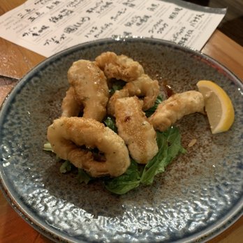 Guu with Garlic - This was the full serve of tempura squid $12.80 +tax + tip - it was very overcooked and texture was akin to chewing thick rubber bands. - Japanese Near Me - Vancouver, British Columbia Guu with Garlic - This was the full serve of tempura squid $12.80 +tax + tip - it was very overcooked and texture was akin to chewing thick rubber bands. - Japanese Near Me - Vancouver, British Columbia