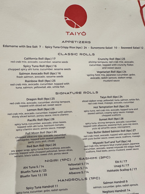 Menu photo 3 Taiyo Chula Vista, CA Menu photo 3 Taiyo Chula Vista, CA