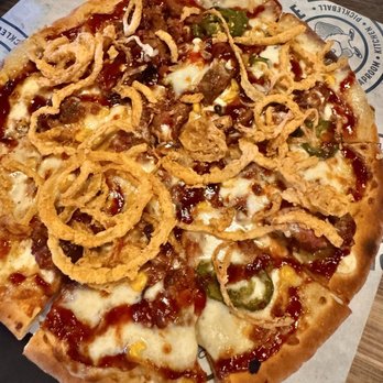 Pints and Paddle - BBQ Brisket Pizza - Pickleball Near Me - Maple Grove, Minnesota
