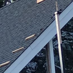 Cut corners on my project! Drilled holes into my brand new roof and caused a new leak. Cut corners on my project! Drilled holes into my brand new roof and caused a new leak.