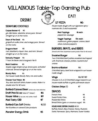 Menu photo 2 Villainous Lexington, KY Menu photo 2 Villainous Lexington, KY