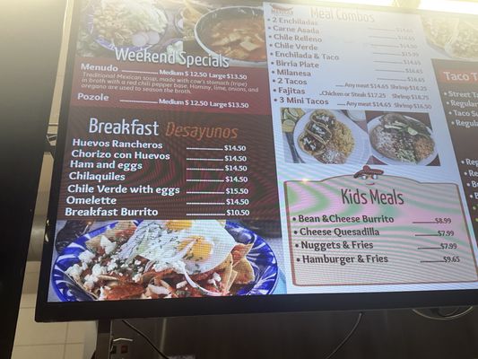 Menu photo 4 El Rincon Mexican Restaurant Sacramento, CA