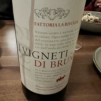 Pomelia - One of several tasty and affordable red wines on the menu! - Italian Near Me - Brunswick, Maine