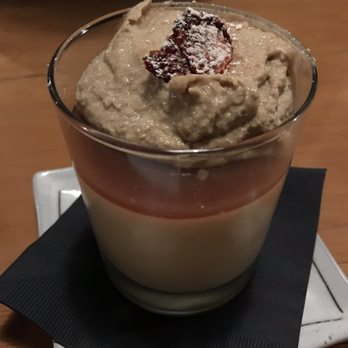 The Shambles - White chocolate panacotta with strawberry jam and black banana - Beer Bar Near Me - Seattle, Washington