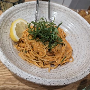 Judy's Bay - Lobster roe pasta - Seafood Near Me - Cambridge, Massachusetts